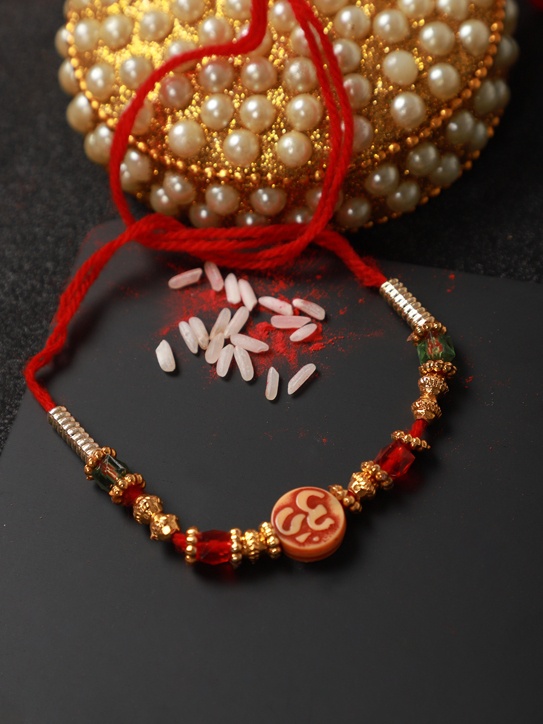 YouBella Rakhi and Greeting Card Combo for Brother (Multi-Colour) (YBRK_76)